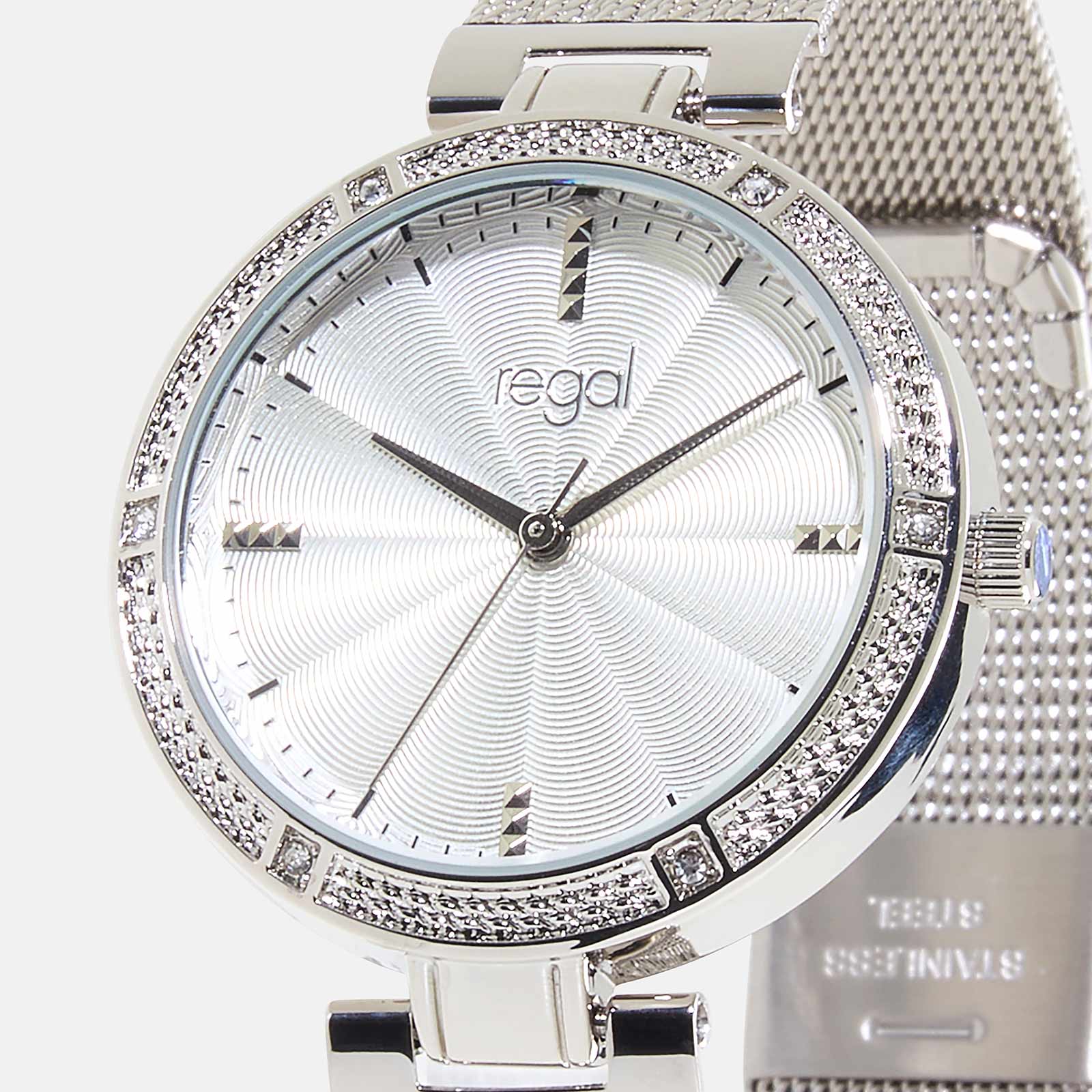 Regal damklocka - metallband silver, 32 mm