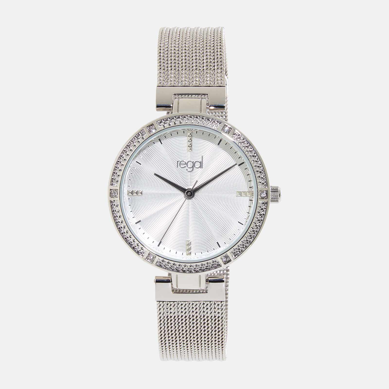 Regal damklocka - metallband silver, 32 mm