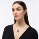 Stålhalsband -  berlock droppe, 42+6cm