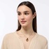 Guldpläterat stålhalsband -  berlock droppe, 42+6cm