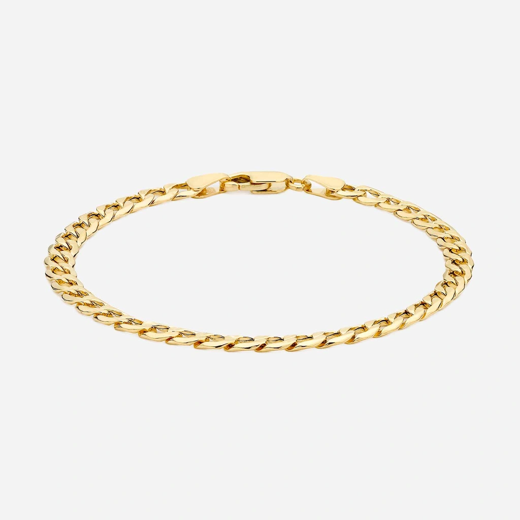 Armband dam 9k guld - pansar, 19 cm