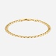 Armband dam 9k guld - pansar, 19 cm
