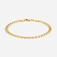 Armband dam 9k guld - pansar, 19 cm