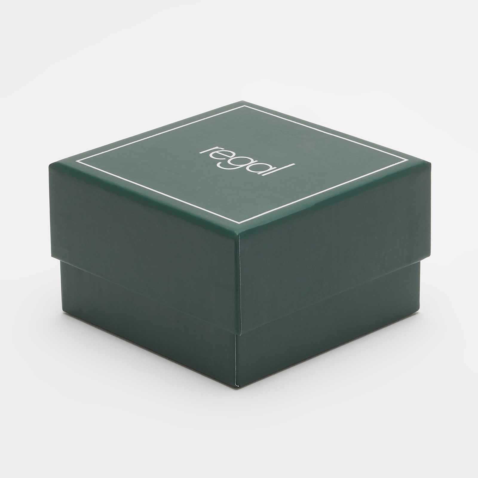 Regal klockset herr - metallband, silver/svart, 41mm