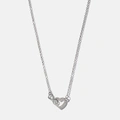 Silverfärgat halsband - hjärta & infinitysymbol, 42+6cm