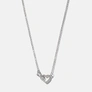 Silverfärgat halsband - hjärta & infinitysymbol, 42+6cm