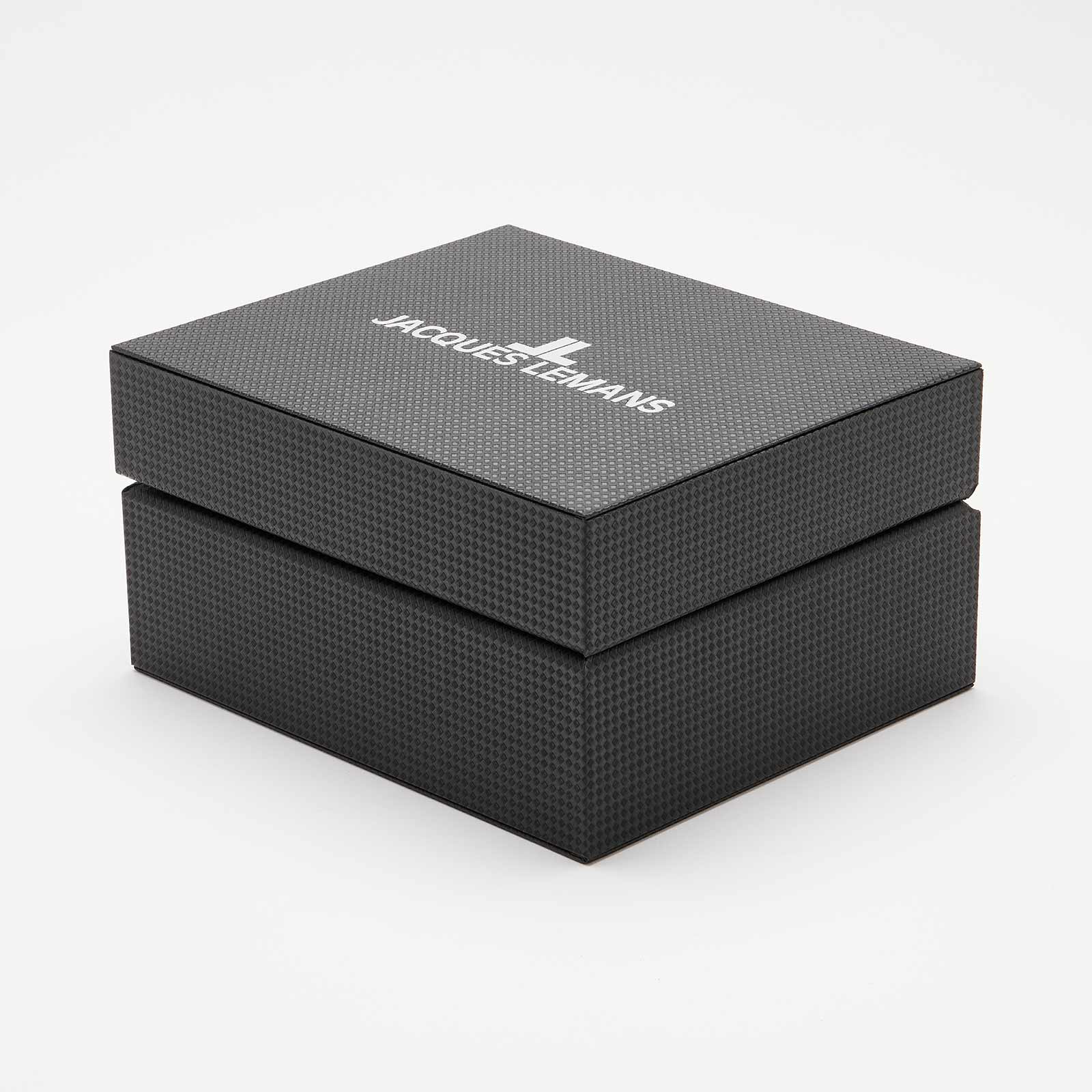 Jacques Lemans Liverpool - klockset herr, stål/svart, 41 mm