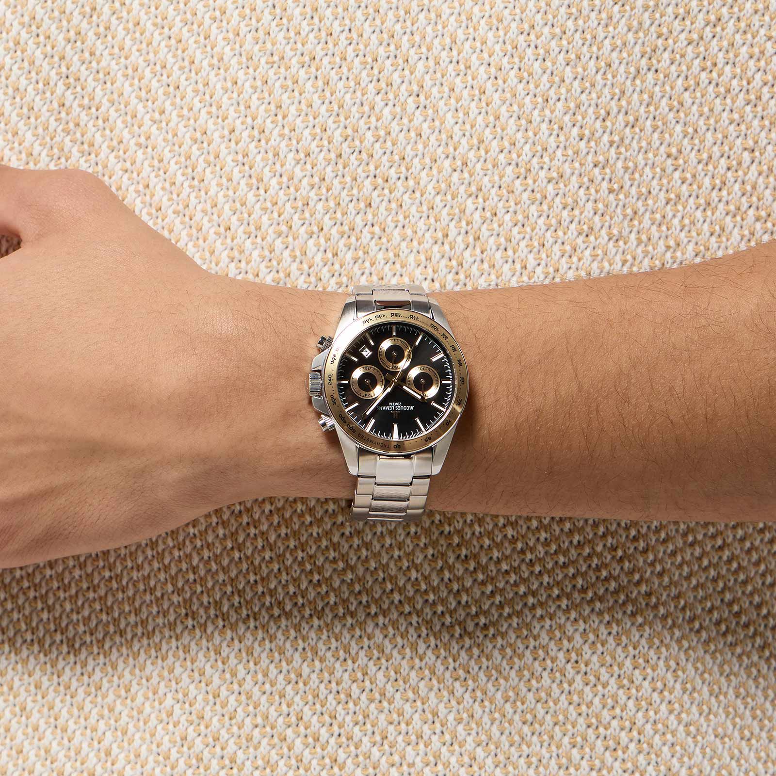 Jacques Lemans Liverpool - klockset herr, bicolor/svart, 41 mm