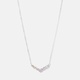 Halsband i äkta silver - olikfärgade Zirkonia, 40+5cm