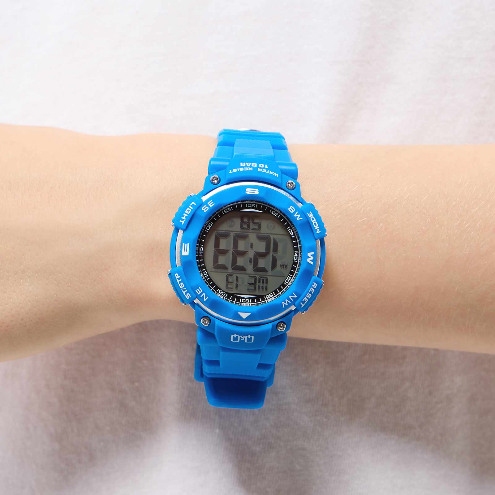 Q&Q digital barnklocka - ljusblå plast, 38 mm