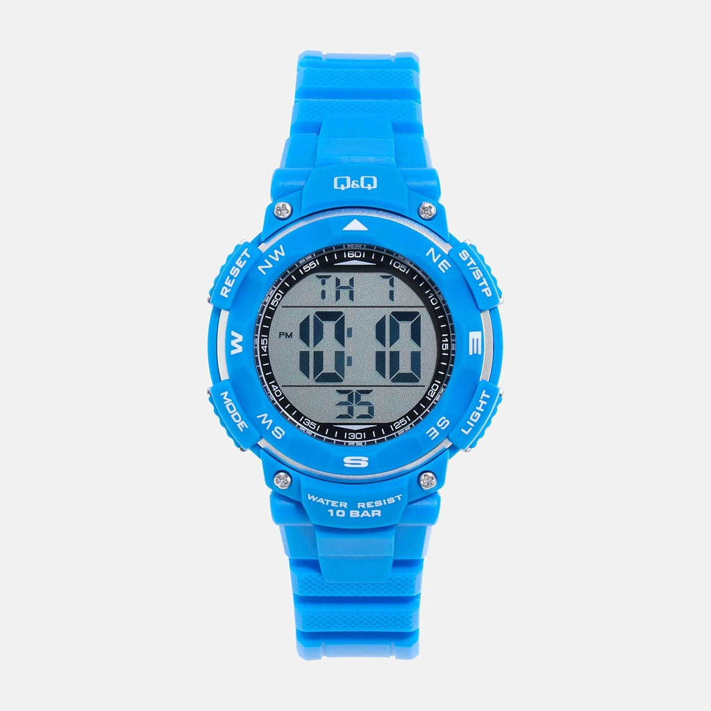 Q&Q digital barnklocka - ljusblå plast, 38 mm