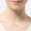 Silverhalsband för barn - hjärta stenar, 36+2cm