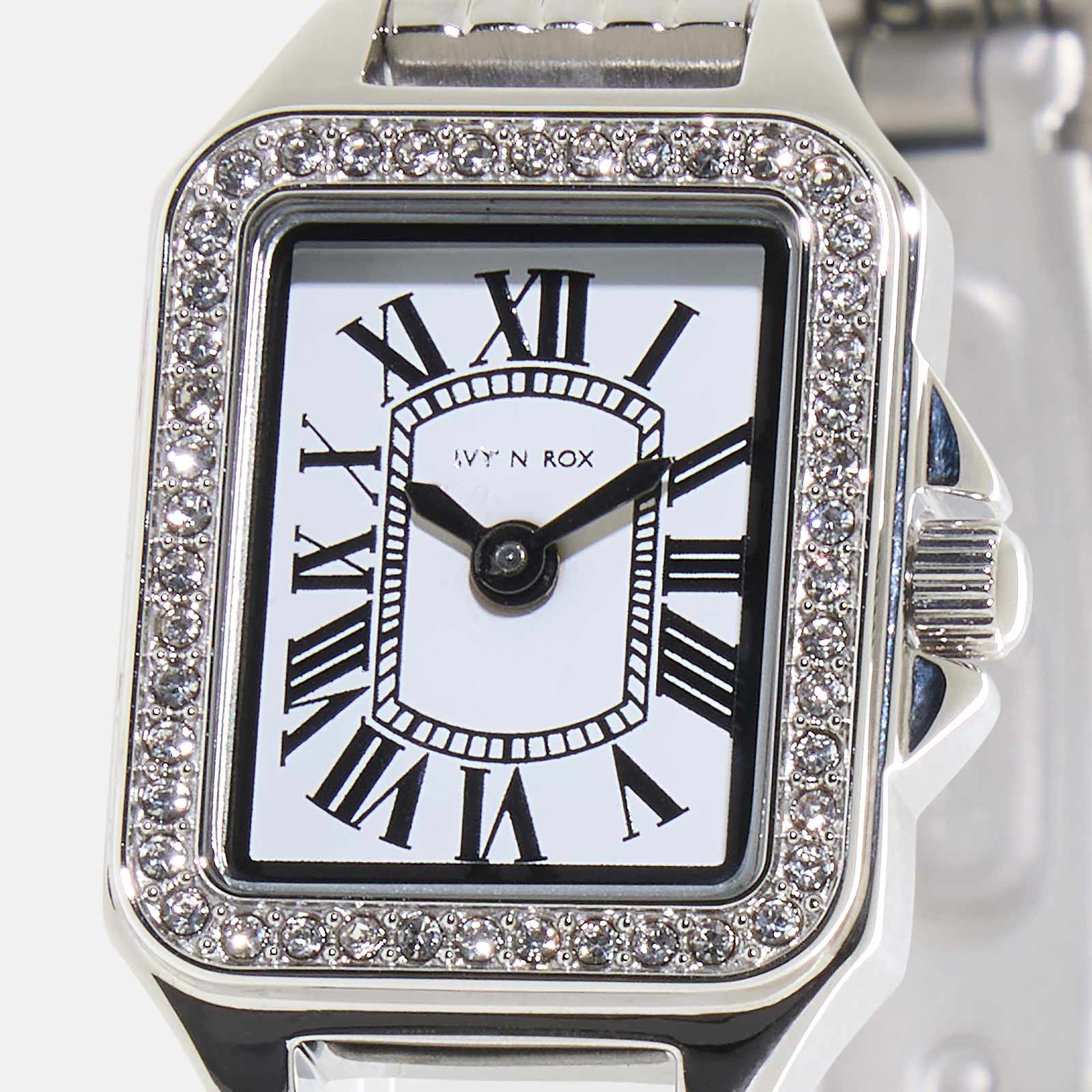 Ivy N Rox Chic klockset - rektangulär, silver