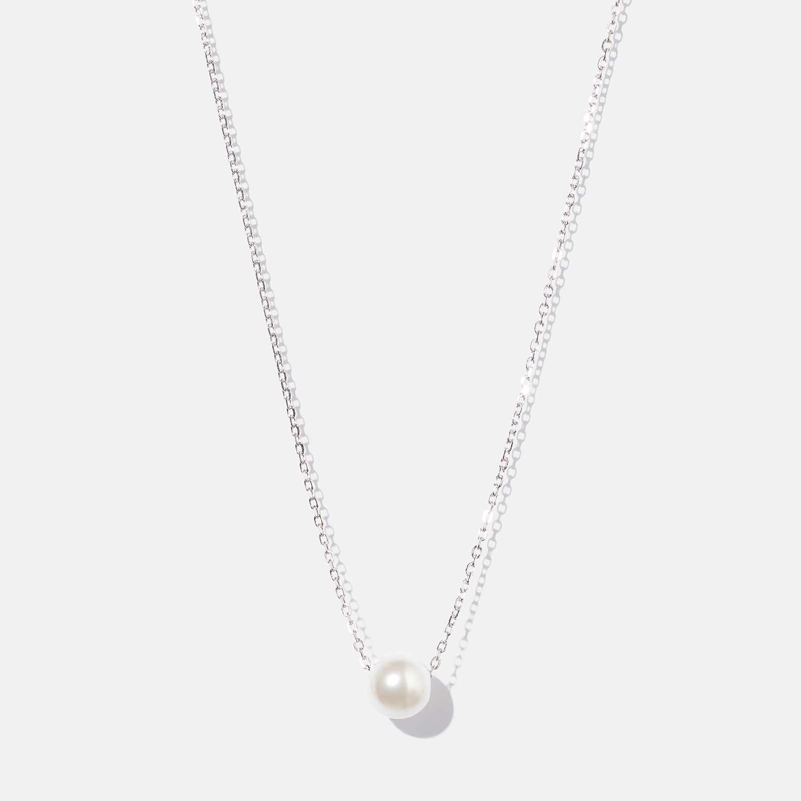 Halsband i äkta silver - Integrerad Zirkonia, 40+5cm