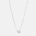 Halsband i äkta silver - Integrerad Zirkonia, 40+5cm