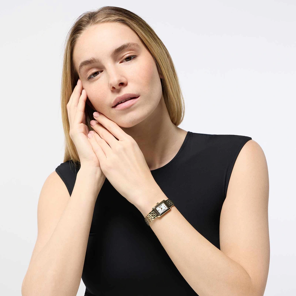 Ivy N Rox Euphoria - rektangulär, guld/vit