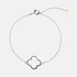 Armband dam, äkta silver - fyrklöver, snäckskal