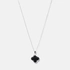Halsband i äkta silver - fyrklöver, svart onyx