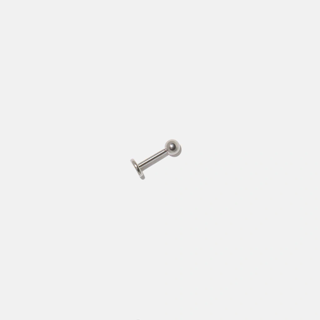 Silverfärgad Labret - kula, 6mm