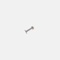 Silverfärgad Labret - kula, 6mm