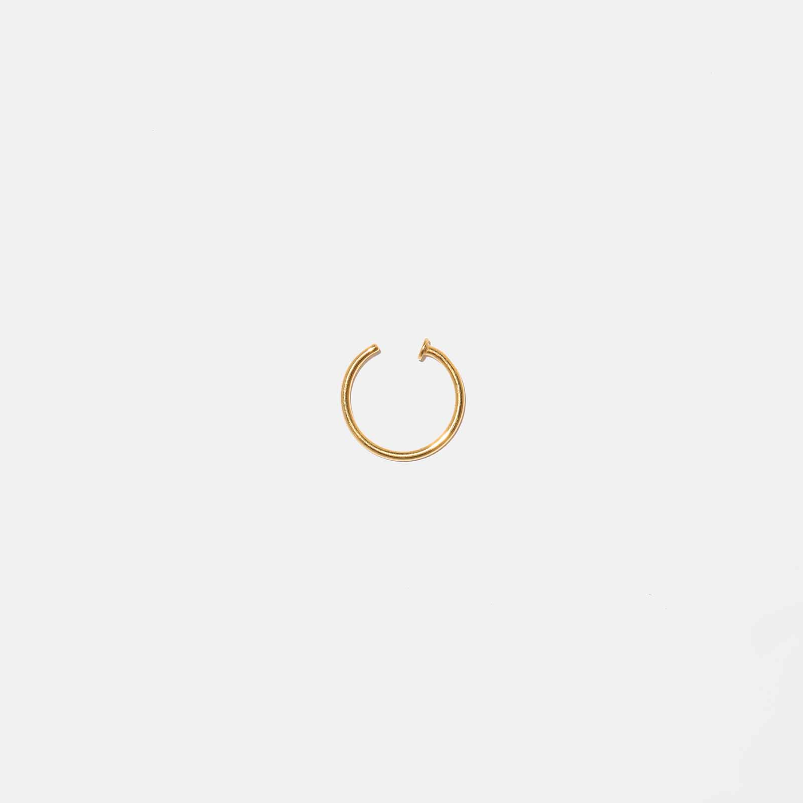 Guldfärgad näspiercing i stål - ring