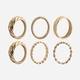 Guldfärgade ringar - 6 pack, 18