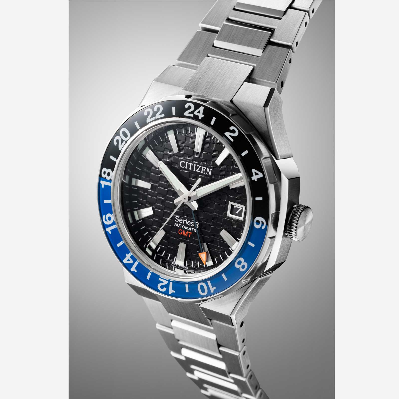 Citizen Series 8 GMT - Automatisk, stål/blå, NB6031-56E