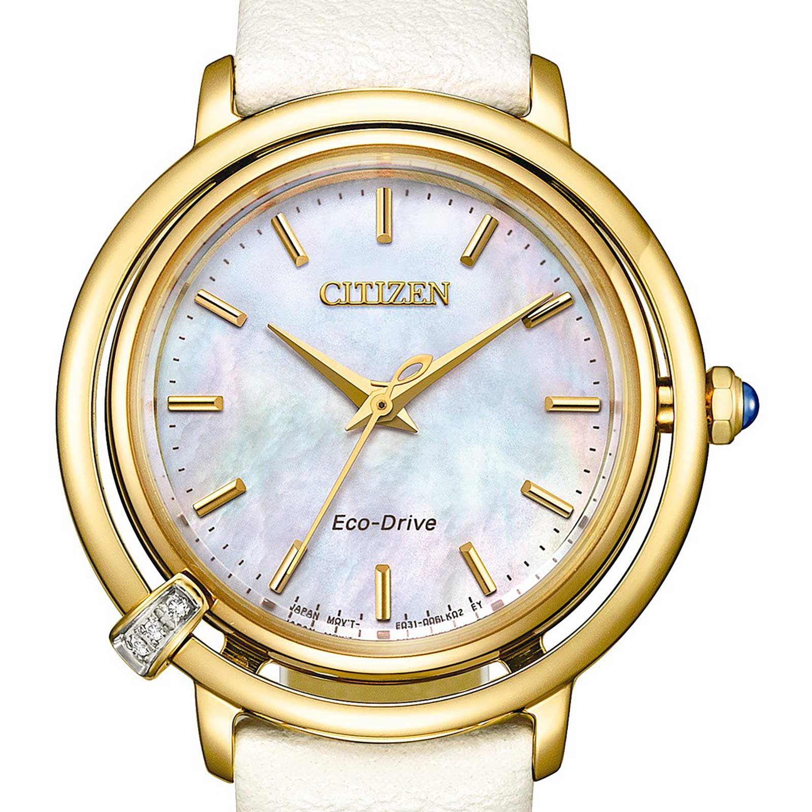 Citizen L Arcly Eco-Drive damklocka guld/vit - EM1092-64D