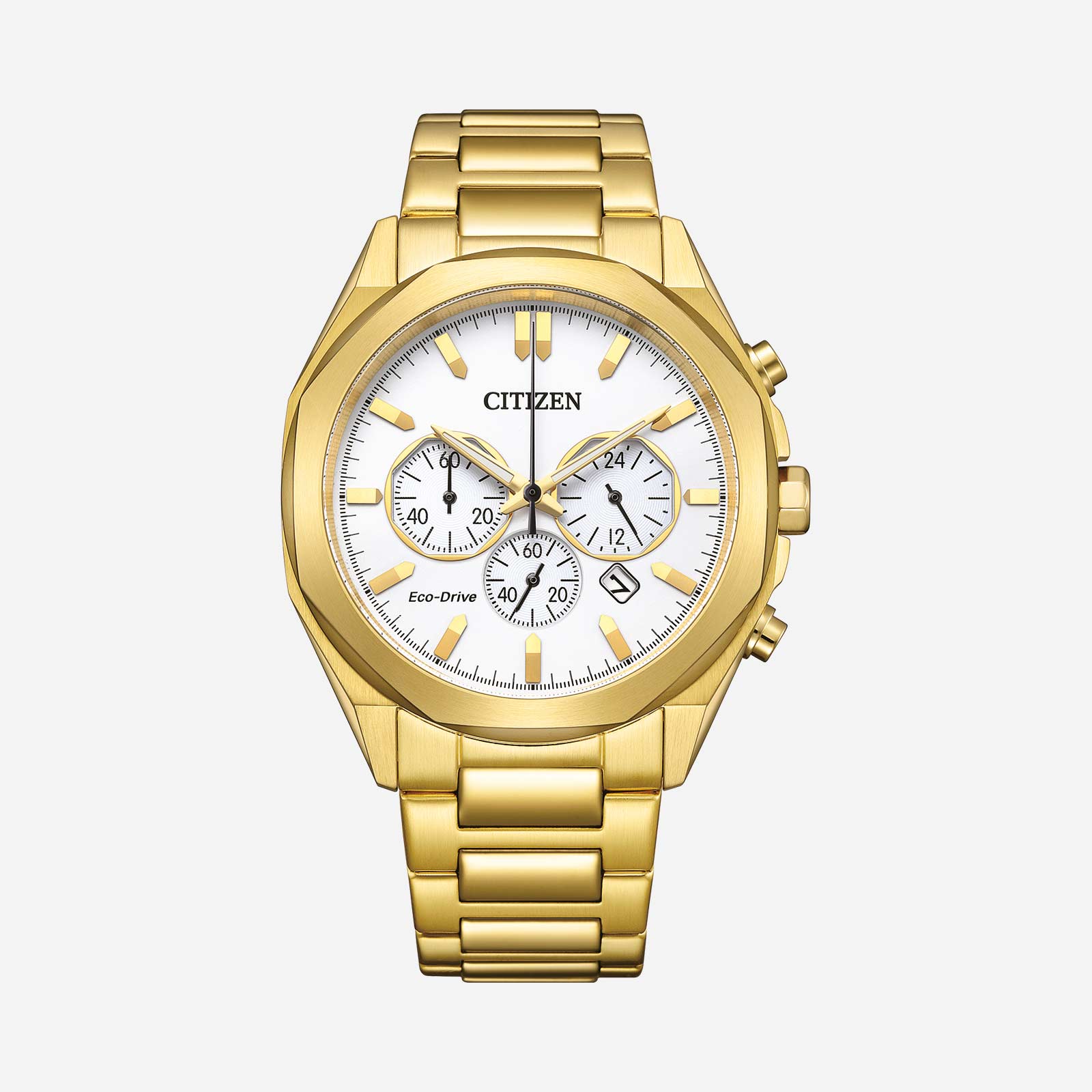 Citizen Eco-Drive Kronograf - guld/vit CA4592-85A