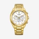 Citizen Eco-Drive Chrono, guld/vit - CA4592-85A