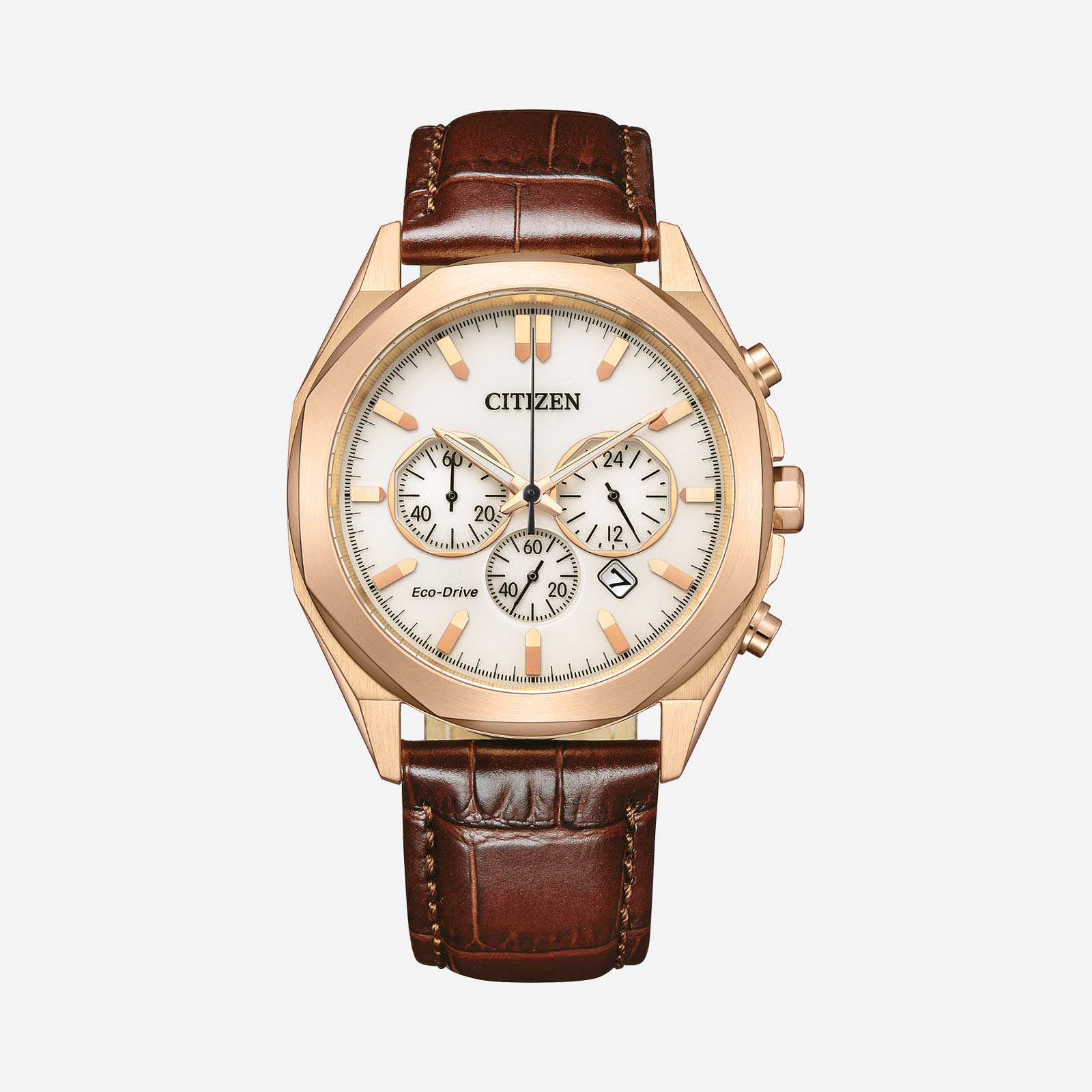 Citizen Eco-Drive Kronograf - guld/brun CA4593-15A