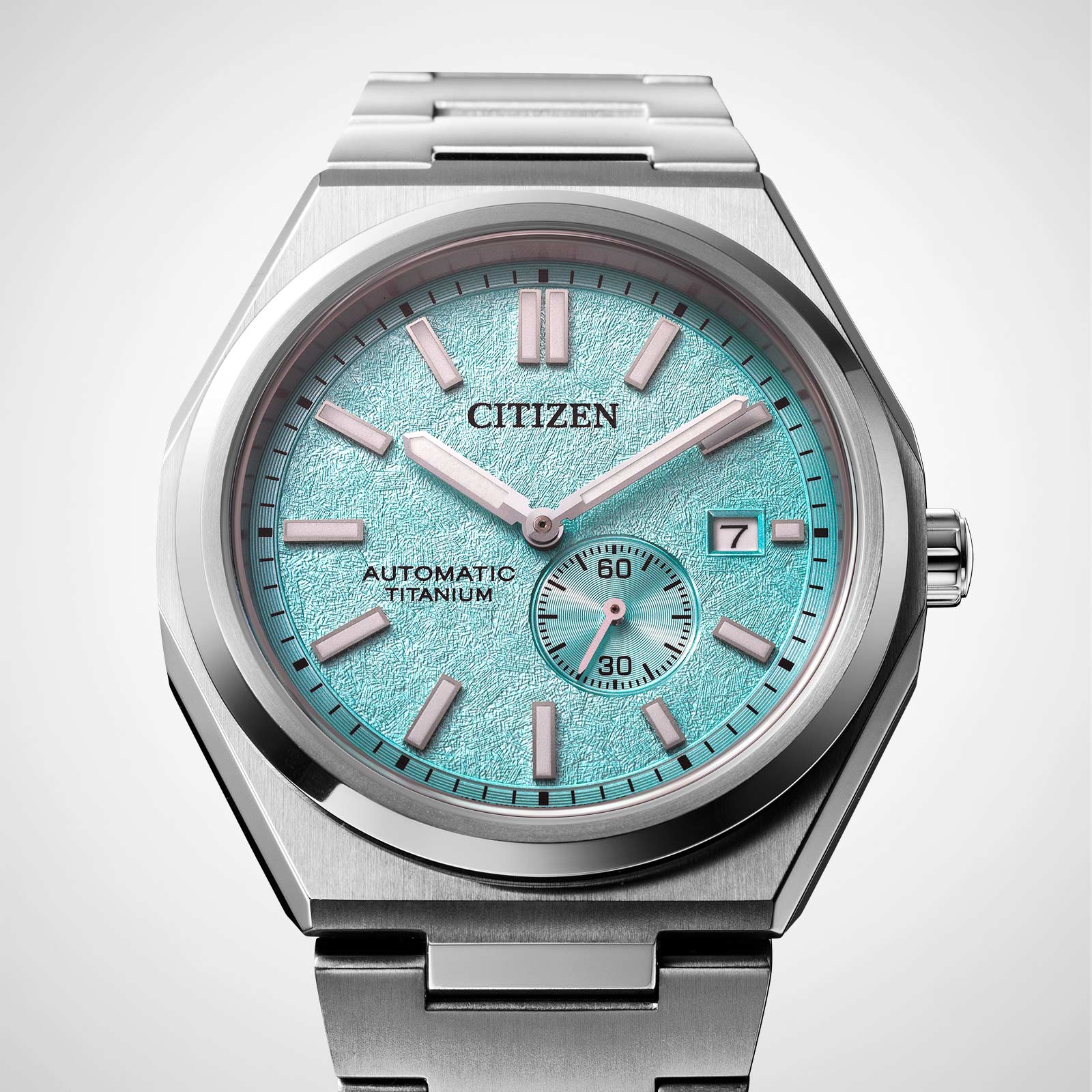 Citizen Super Titanium automatisk - stål/ljusblå NJ0180-80M