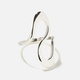 Silverfärgad ring, S-form Onesize