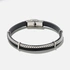 Armband herr - svart, stål, 19cm