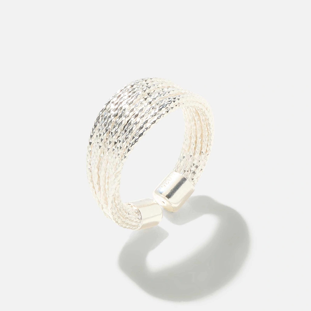 Ring i äkta silver - flera rader, 57