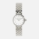 Moretime damklocka - metallband, silver/vit, 23mm