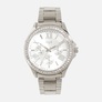 Regal damklocka - metall silver/vit, 40mm