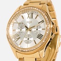 Regal damklocka - metall guld/vit, 40mm