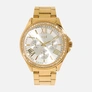 Regal damklocka - metall guld/vit, 40mm