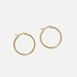 Guldpläterade stålörhängen - hoops 35mm