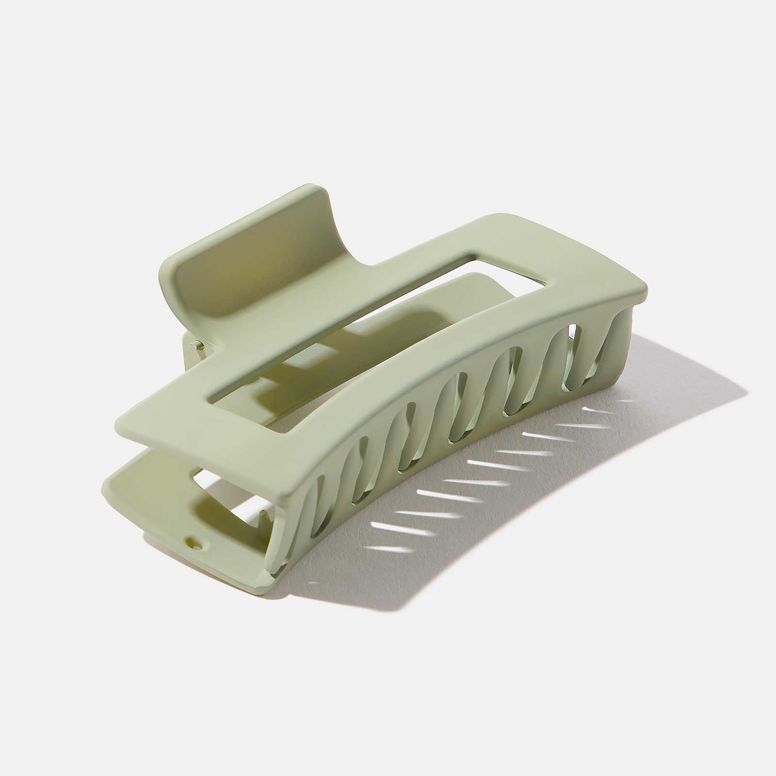 Grön hårklämma 10 cm