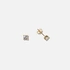Örhängen 18k guld - kloinfattad Kubisk Zirkonia, 4mm