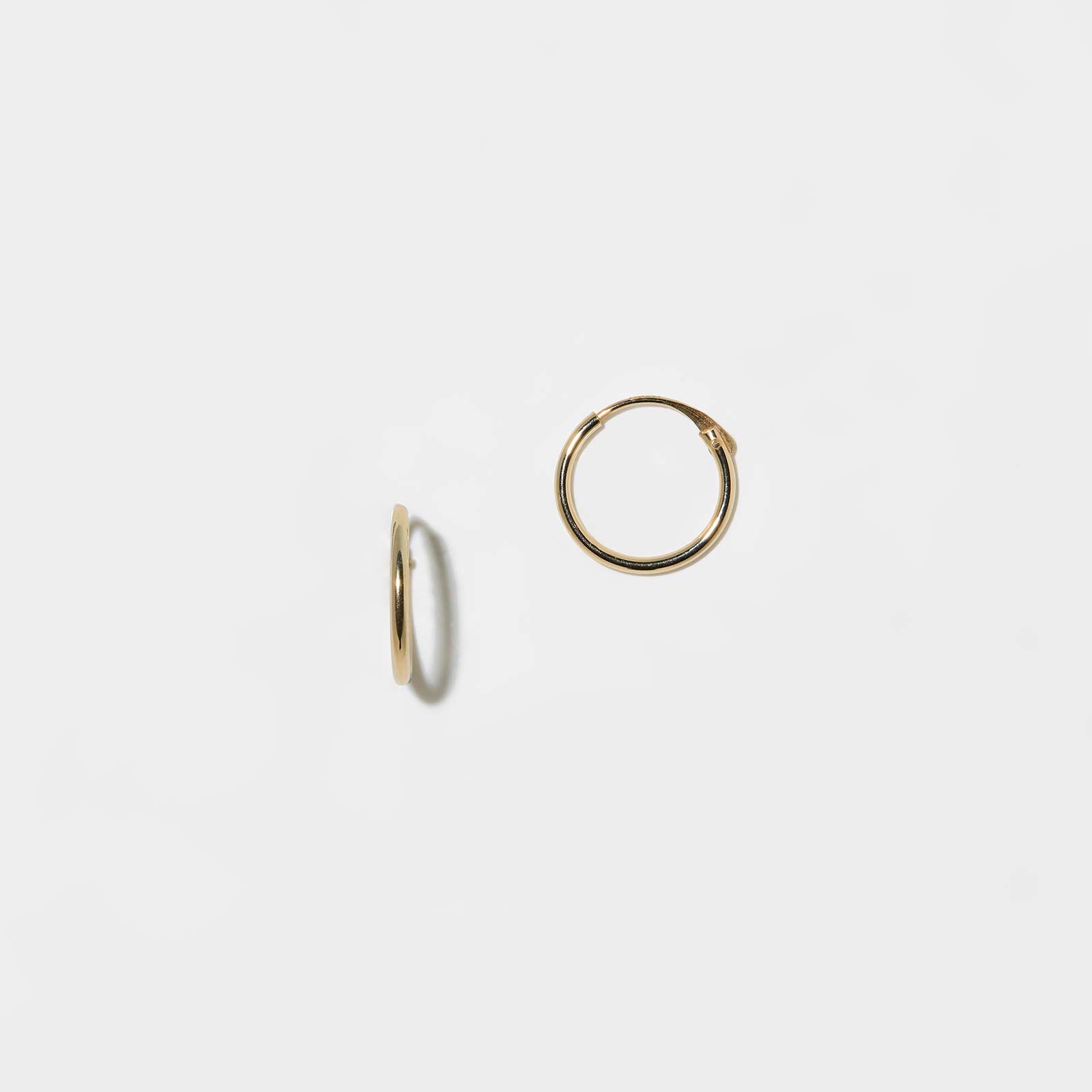 Örhängen 18k guld - hoops, 10x1mm