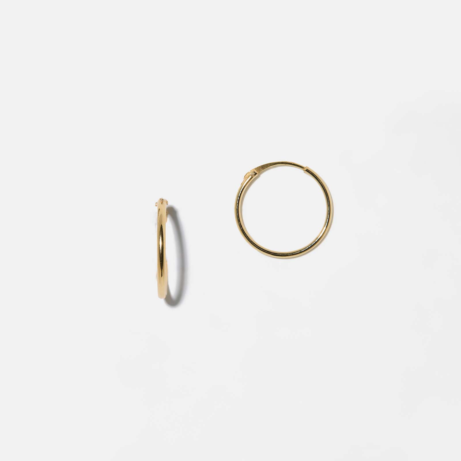 Örhängen 18k guld - hoops, 14x1mm