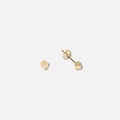 Örhängen 18k guld - kub, 4mm