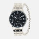 Regal klockset herr - metall, silver/svart, 44mm