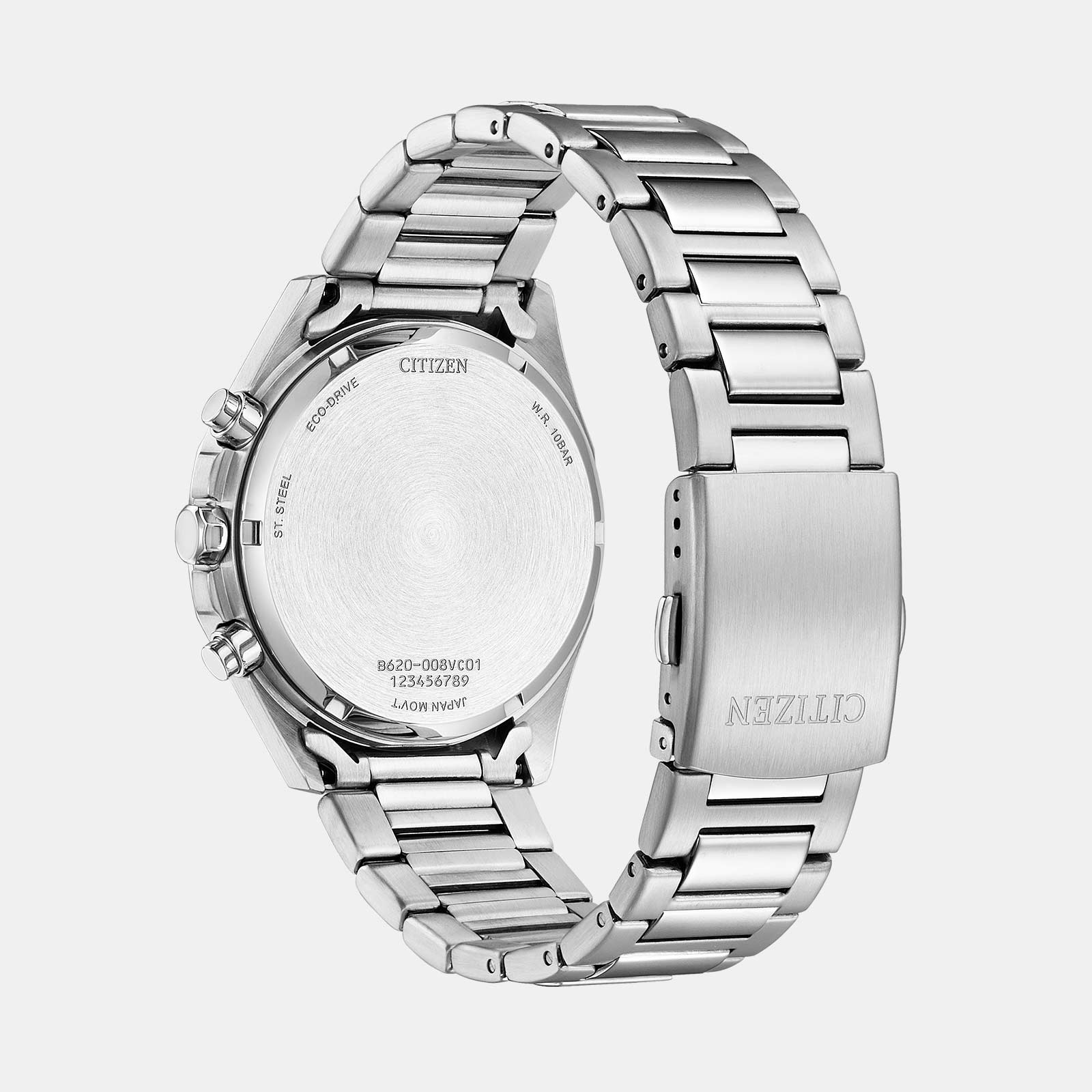 Citizen Eco Drive Krono stål/blå CA4590-81L