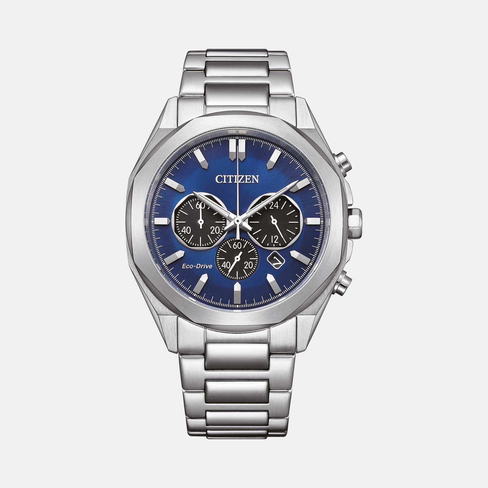 Citizen Eco-Drive Chrono stål/blå - CA4590-81L