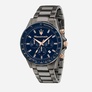 Maserati Sfida metallband blå/svart  - R8873640001