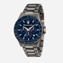 Maserati Sfida metallband blå/svart  - R8873640001